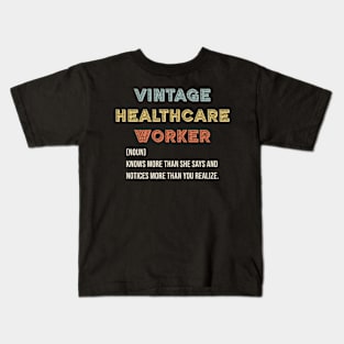 Retro style from the 60s and 70s Social Worker Design Kids T-Shirt